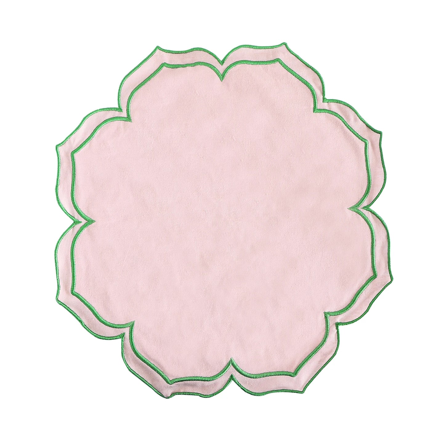 Set de table brodé en coton-lin