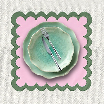 Set de table brodé en coton-lin