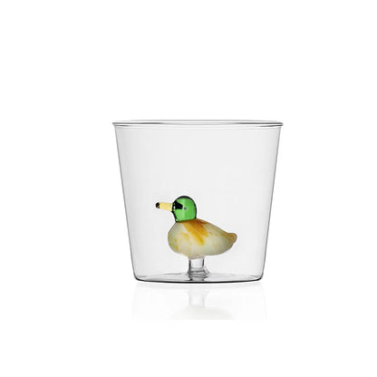 Verre artisanal 3D – Tasse transparente avec figurines